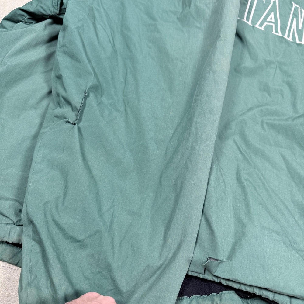 Michigan State Spartans Mens XL Full Zip Hooded Jacket Green Fans Gear Athletic - Picture 5 of 6
